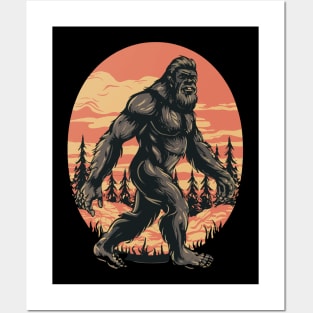 bigfoot  heart valentines day Posters and Art